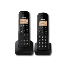 Panasonic Digital Cordless Phone (2 Handsets) with Nuisance Call Block (Black) | KX-TGB31ML2